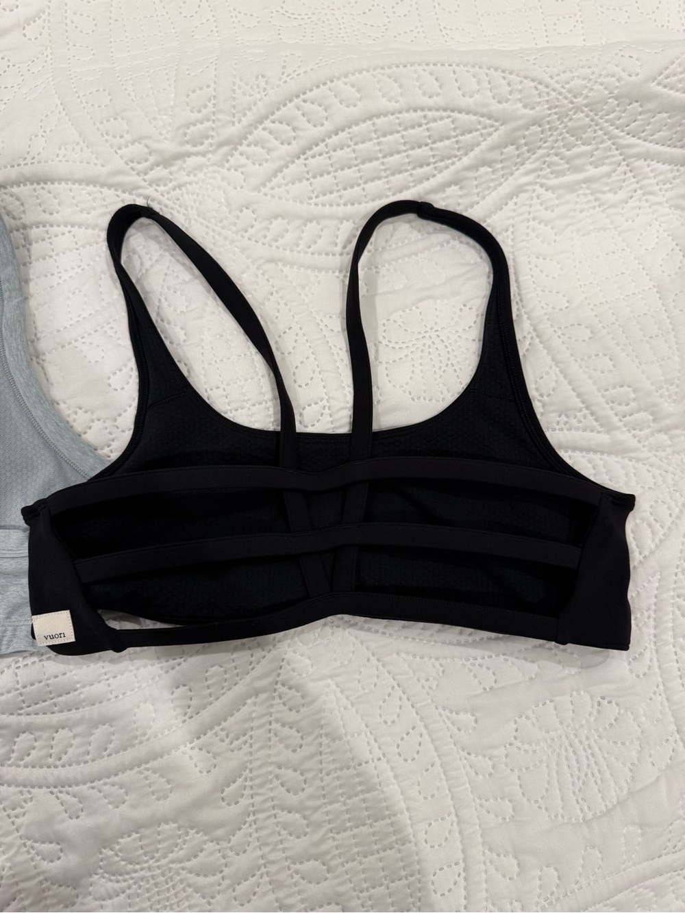 Vuori Black Strappy Back Sports Bra